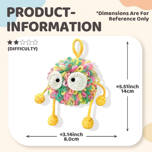 AMIGURUMI Häkelset „Bunter Kuschel-Freund“ – Komplett-Set für Anfänger (Amigurumi)