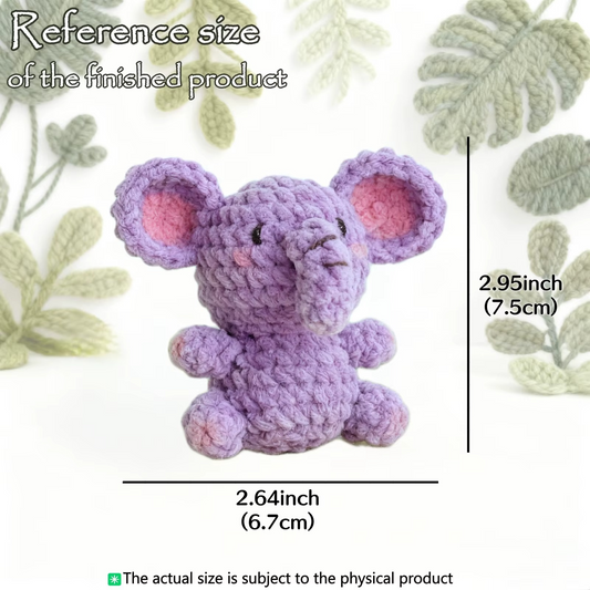 AMIGURUMI DIY Häkelset „Elefant“ – Amigurumi Starter-Set für Anfänger (inkl. Anleitung)